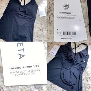NEW $68 Athleta Swim / Triangle Tankini Top NWT D-DD BLK Med